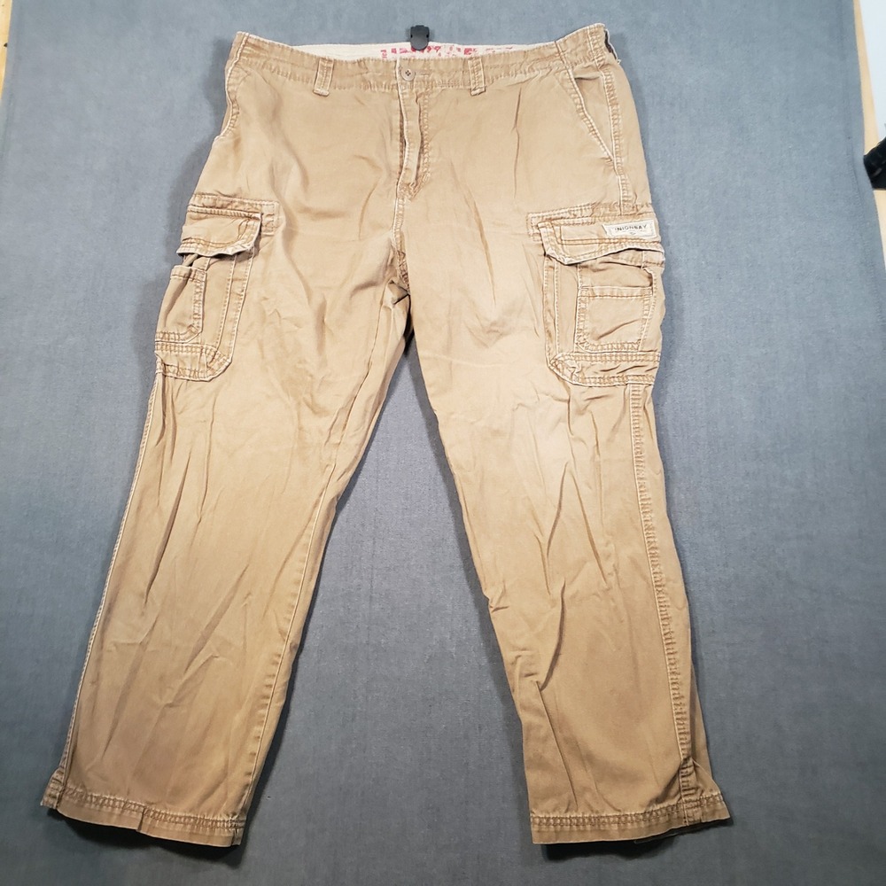 Unionbay Cargo Pants Mens 40x30 Tan Khaki Cotton Straight Leg Multi-Pocket